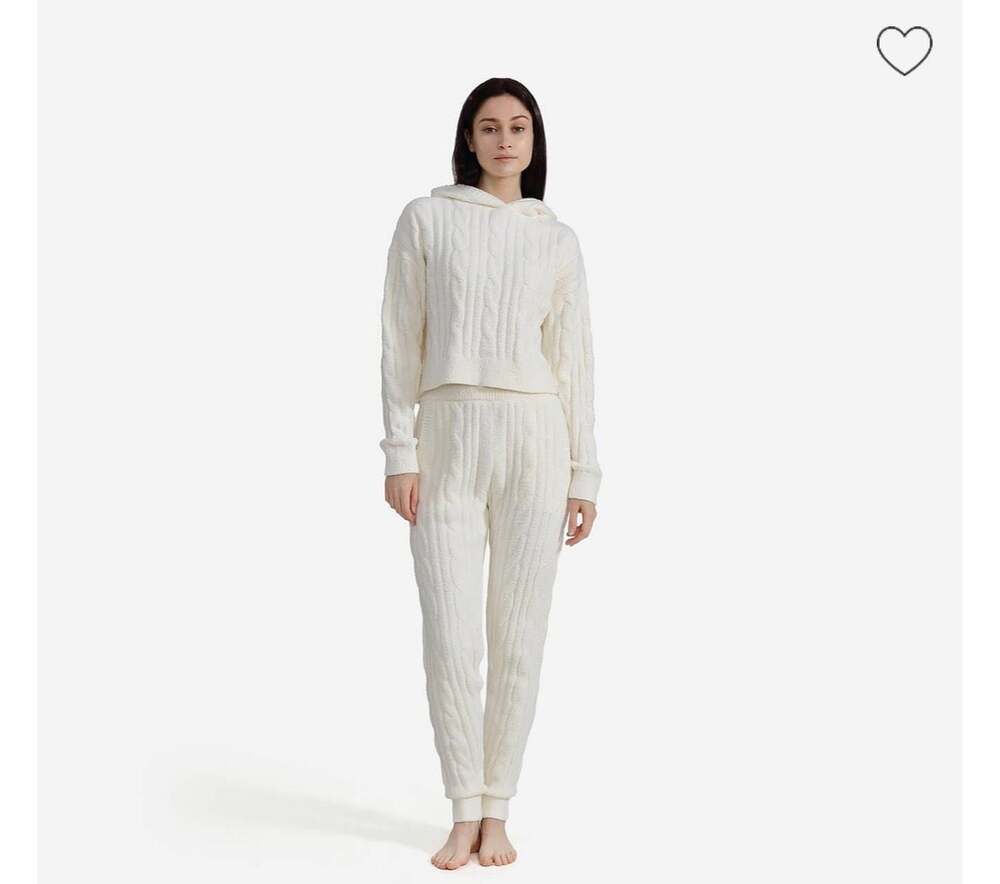 Sunday Citizen Cable Knit Jogger Size S Off White
